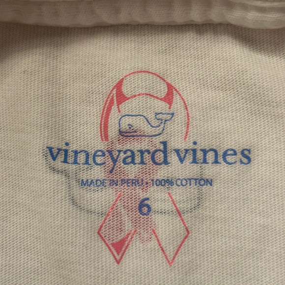Vineyard Vines White Long Sleeve Tee Classic Cotton - Picture 7 of 8